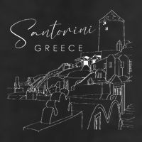 ID Rather Be In Santorini Greece Vintage Greek Islands Golf Towel