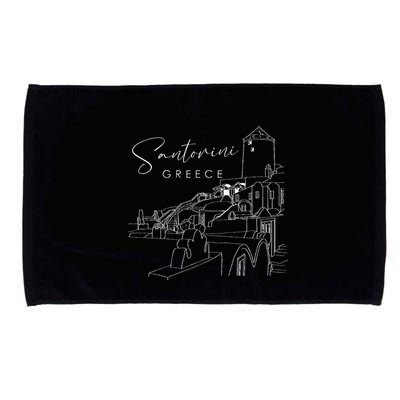 ID Rather Be In Santorini Greece Vintage Greek Islands Microfiber Hand Towel