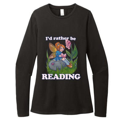 Id Rather Be Reading Cute Library Gift Womens CVC Long Sleeve Shirt