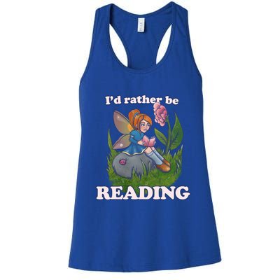 Id Rather Be Reading Cute Library Gift Women's Racerback Tank