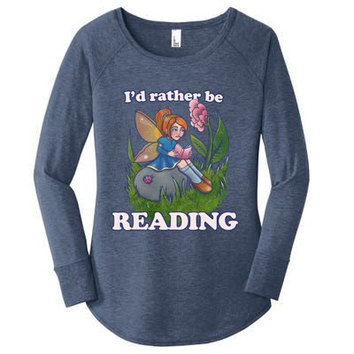 Id Rather Be Reading Cute Library Gift Women's Perfect Tri Tunic Long Sleeve Shirt