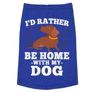 I'd Rather Be Home With My Dog Gift Dachshund Mom Dad Funny Gift Doggie Tank