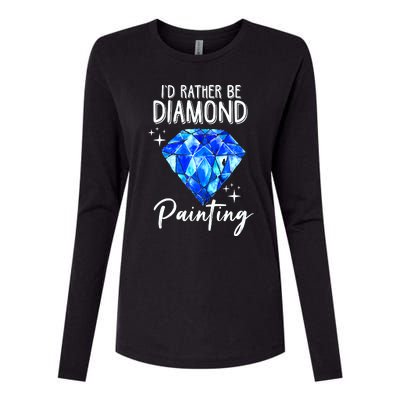 Id Rather Be Diamond Painting Gift Painter Artist Gift Womens Cotton Relaxed Long Sleeve T-Shirt