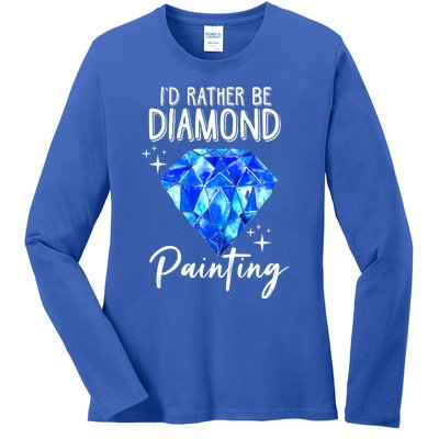 Id Rather Be Diamond Painting Gift Painter Artist Gift Ladies Long Sleeve Shirt