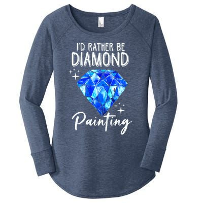 Id Rather Be Diamond Painting Gift Painter Artist Gift Women's Perfect Tri Tunic Long Sleeve Shirt