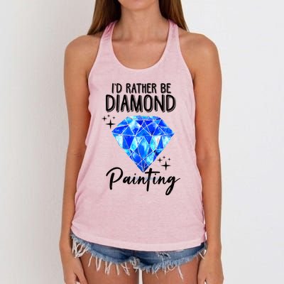 Id Rather Be Diamond Painting Gift Painter Artist Gift Women's Knotted Racerback Tank