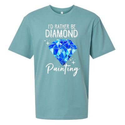 Id Rather Be Diamond Painting Gift Painter Artist Gift Sueded Cloud Jersey T-Shirt