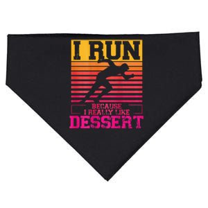 I Run Because I Like Dessert Marathons BackprintRunning USA-Made Doggie Bandana