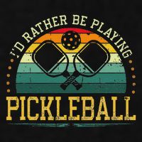 I'd Rather Be Playing Pickleball Player Ladies PosiCharge Tri-Blend Wicking Tank