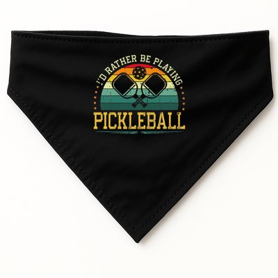 I'd Rather Be Playing Pickleball Player USA-Made Doggie Bandana