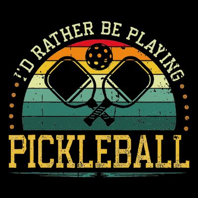 I'd Rather Be Playing Pickleball Player T-Shirt
