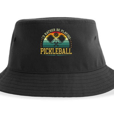 I'd Rather Be Playing Pickleball Player Sustainable Bucket Hat