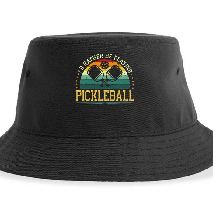 I'd Rather Be Playing Pickleball Player Sustainable Bucket Hat