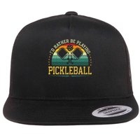 I'd Rather Be Playing Pickleball Player Flatbill Hat