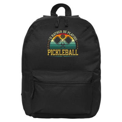 I'd Rather Be Playing Pickleball Player 16 in Basic Backpack