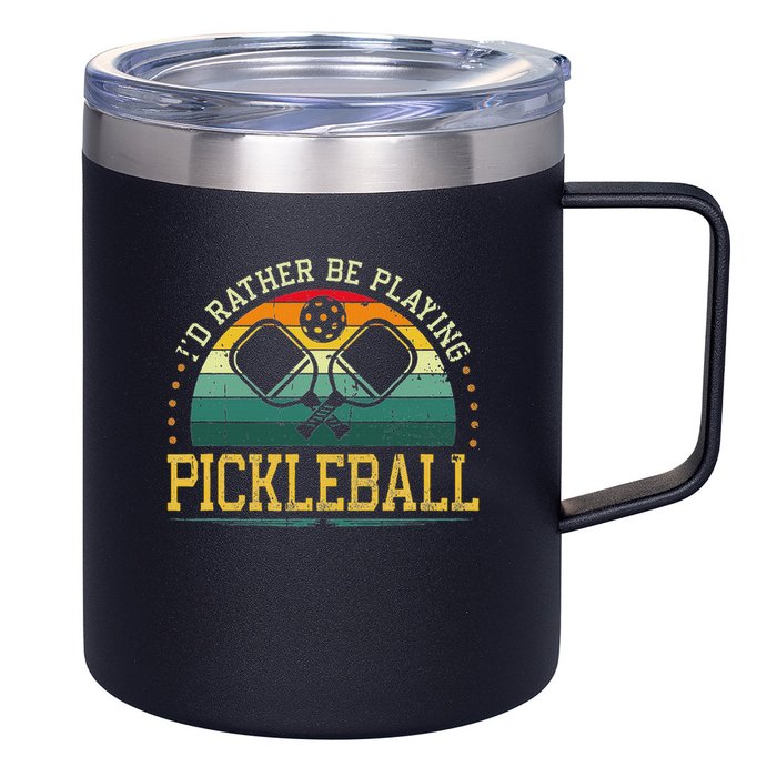 I'd Rather Be Playing Pickleball Player 12oz Stainless Steel Coffee Mug