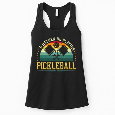 I'd Rather Be Playing Pickleball Player Womens Tank Top