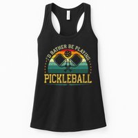 I'd Rather Be Playing Pickleball Player Womens Tank Top