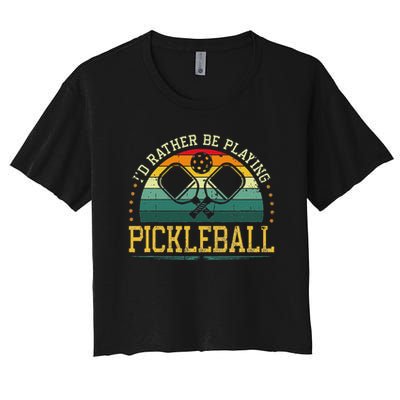 I'd Rather Be Playing Pickleball Player Crop Top