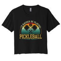 I'd Rather Be Playing Pickleball Player Crop Top