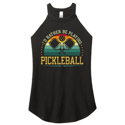 I'd Rather Be Playing Pickleball Player Women's Perfect Tri Rocker Tank