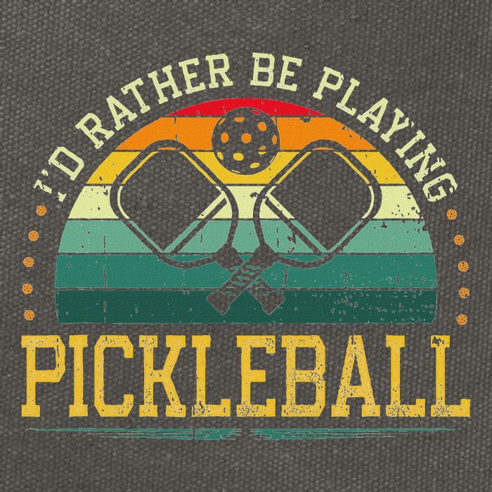 I'd Rather Be Playing Pickleball Player Cotton Canvas Backpack