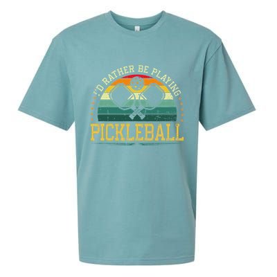 I'd Rather Be Playing Pickleball Player Sueded Cloud Jersey T-Shirt
