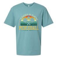 I'd Rather Be Playing Pickleball Player Sueded Cloud Jersey T-Shirt
