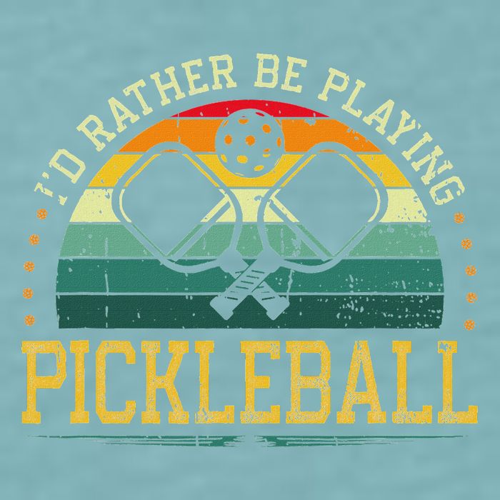I'd Rather Be Playing Pickleball Player Sueded Cloud Jersey T-Shirt