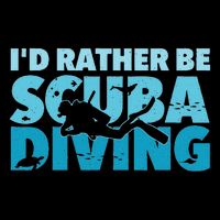 I'd Rather Be Scuba Diving Freediving Underwater Diver Flat Bill Trucker Hat