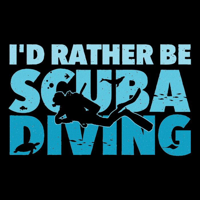 I'd Rather Be Scuba Diving Freediving Underwater Diver Flat Bill Trucker Hat