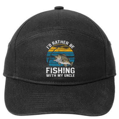 ID Rather Be Fishing With My Uncle 7-Panel Snapback Hat