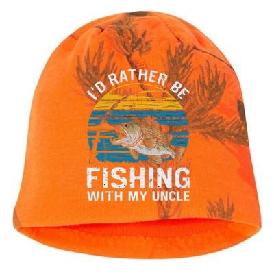 ID Rather Be Fishing With My Uncle Kati - Camo Knit Beanie