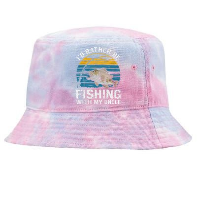 ID Rather Be Fishing With My Uncle Tie-Dyed Bucket Hat