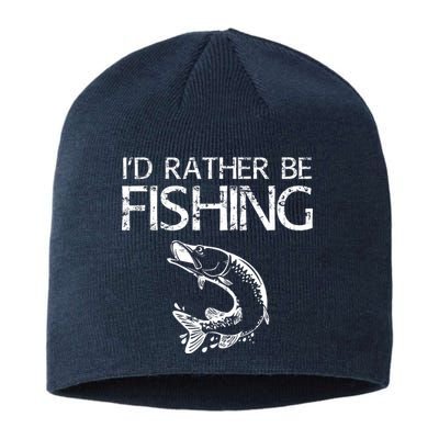 ID Rather Be Fishing Fisherman Sustainable Beanie