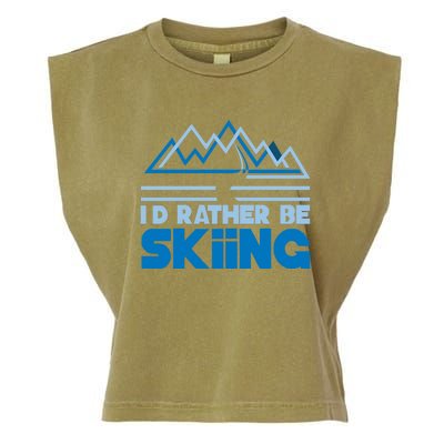 I'd Rather Be Skiing Garment-Dyed Women's Muscle Tee