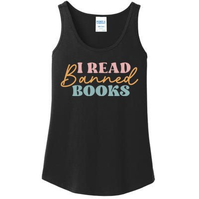 I Read Banned Books Ladies Essential Tank