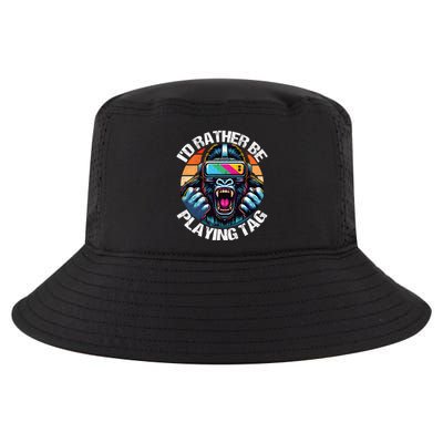 ID Rather Be Playing Tag Gorilla Monke Tag Gorilla Vr Gamer Cool Comfort Performance Bucket Hat