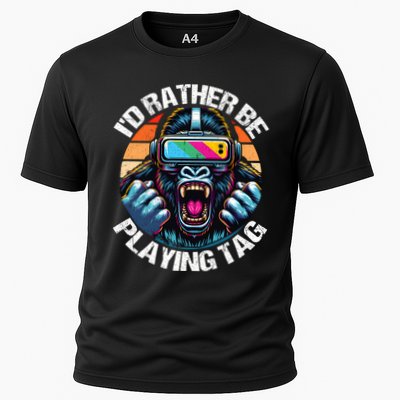 ID Rather Be Playing Tag Gorilla Monke Tag Gorilla Vr Gamer Performance Shirt