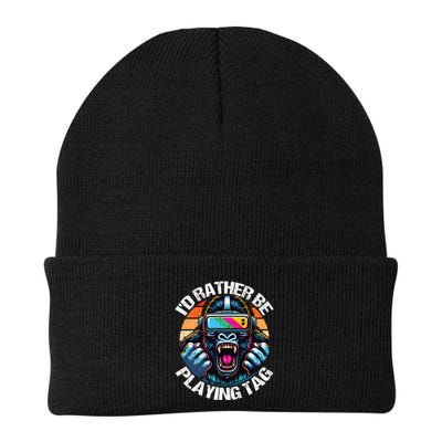 ID Rather Be Playing Tag Gorilla Monke Tag Gorilla Vr Gamer Beanie
