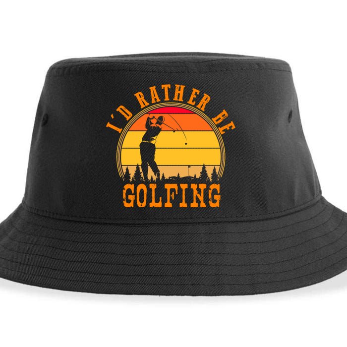 ID Rather Be Golfing Sustainable Bucket Hat