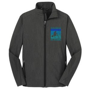 I'd Rather Be Ice Fishing Hobby Retro Gift Core Soft Shell Jacket