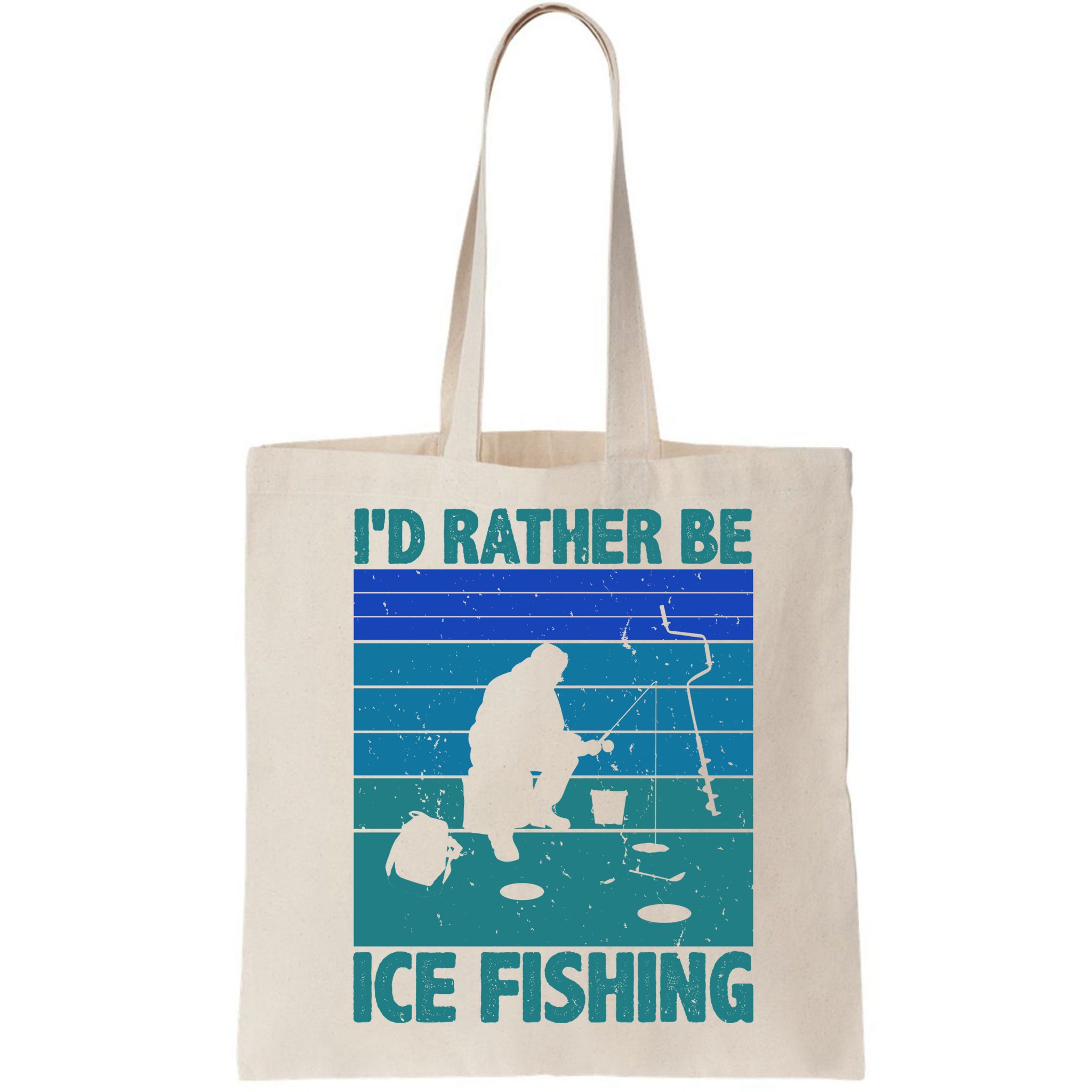 I'd Rather Be Ice Fishing Hobby Retro Gift Bag