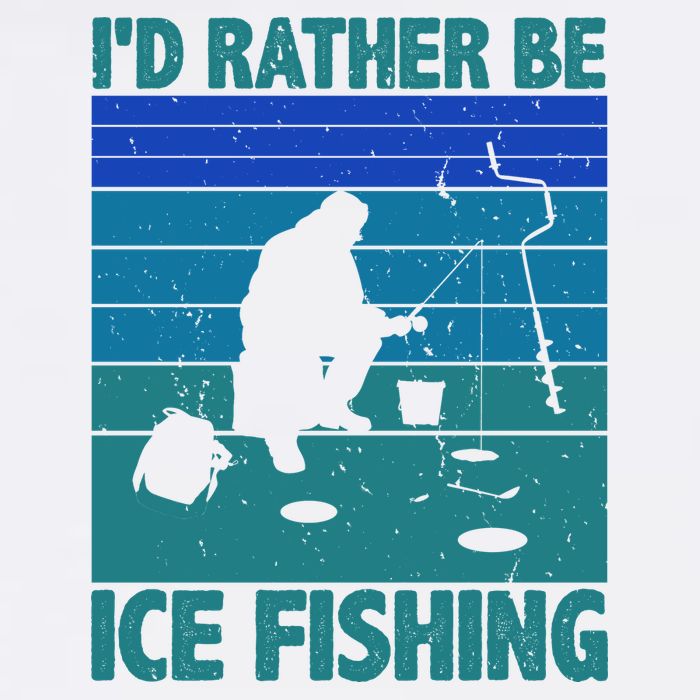 I'd Rather Be Ice Fishing Hobby Retro Gift Cool Comfort Performance Bucket Hat