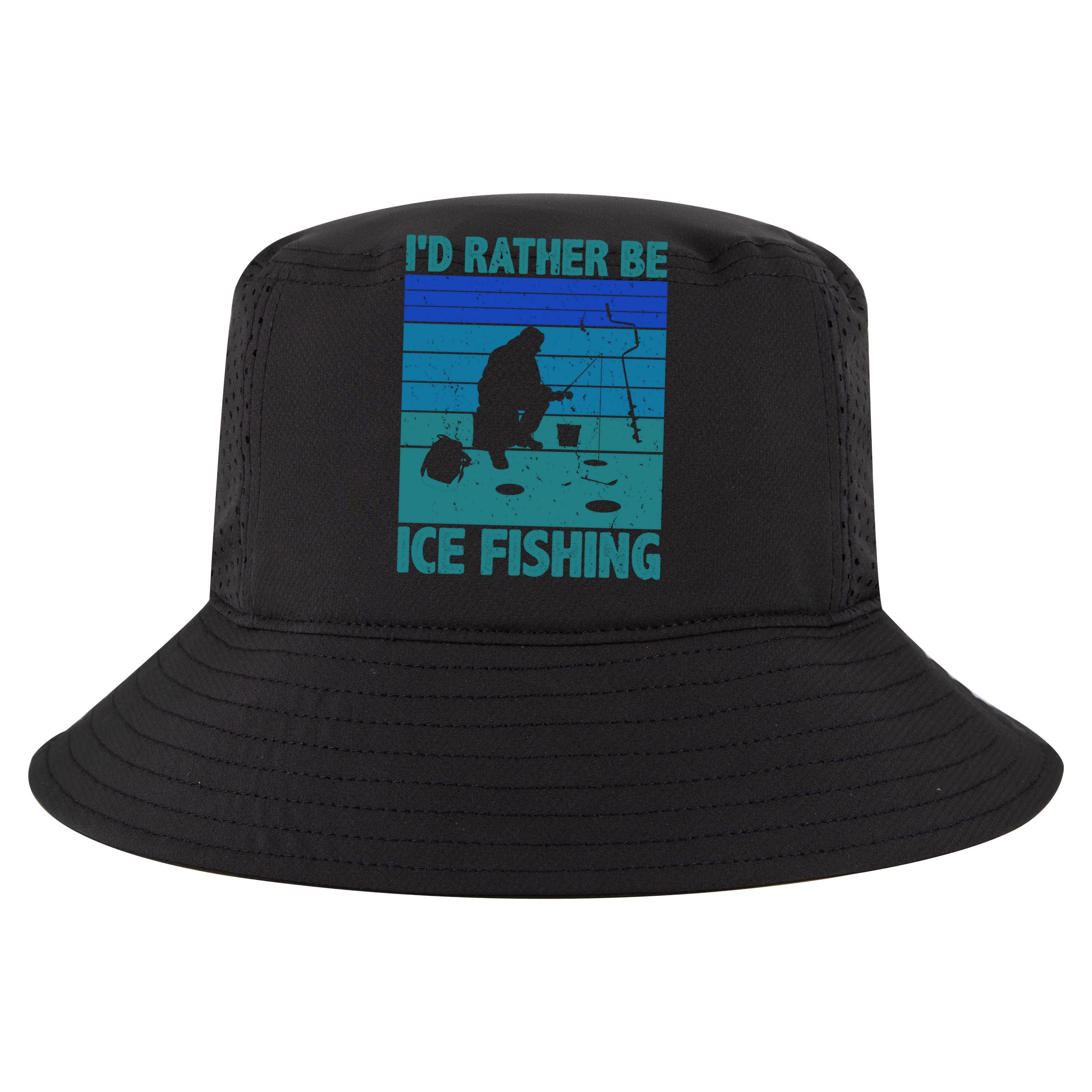 I'd Rather Be Ice Fishing Hobby Retro Gift Apron