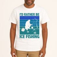 I'd Rather Be Ice Fishing Hobby Retro Gift Tall T-Shirt