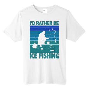 I'd Rather Be Ice Fishing Hobby Retro Gift Tall Fusion ChromaSoft Performance T-Shirt