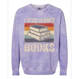 I Read Banned Books Week Librarian Freedom Reader Nerd Colorblast Crewneck Sweatshirt