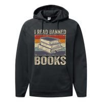 I Read Banned Books Week Librarian Freedom Reader Nerd Performance Fleece Hoodie