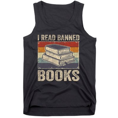 I Read Banned Books Week Librarian Freedom Reader Nerd Tank Top